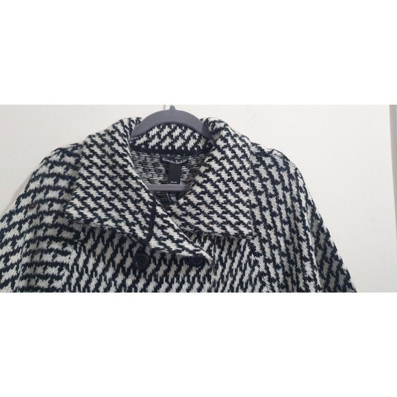 Womens Alexandra Bartlett black/white houndstooth wrap sweater classic - Picture 8 of 12